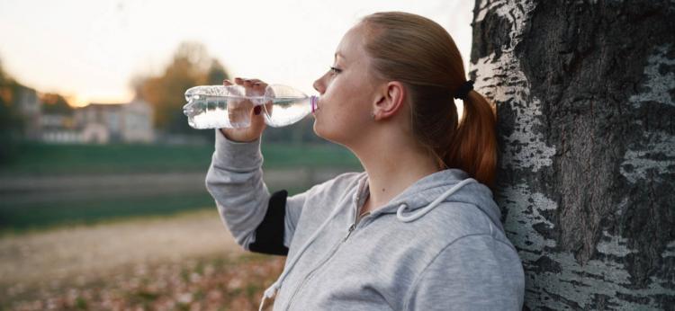 girl drinking water