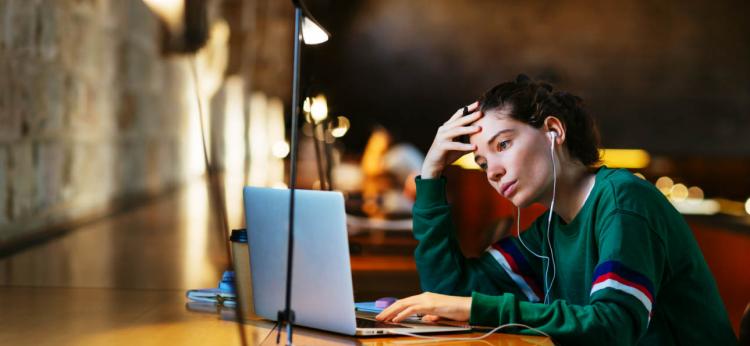 girl sitting at a computer