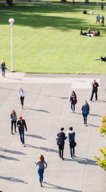 rethinking drinking hero image of people on campus